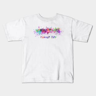 Kuwait city skyline in watercolor Kids T-Shirt